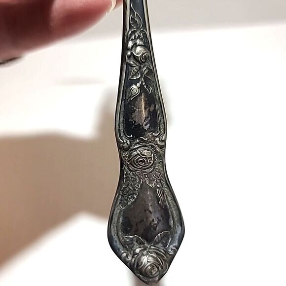 Vintage RCCO Rogers Bros Meat Fork Rose Pattern 8.5" - Picture 4 of 7